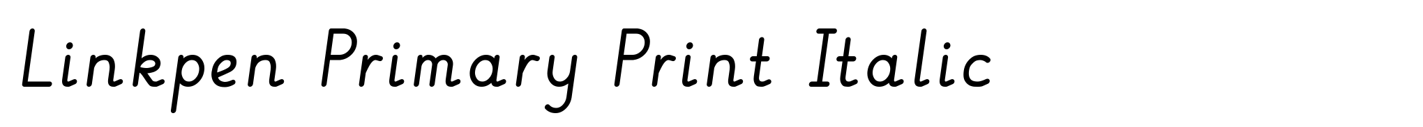 Linkpen Primary Print Italic image
